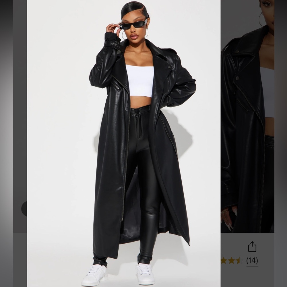 Late Night Drives Faux Leather Coat